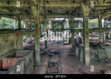 Ehemalige der Zinnmine abd Krieg Gefangenenlager Rolava - Sauersack, Erzgebirge, Tschechien Stockfoto