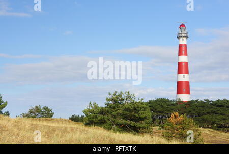 Leuchtturm auf der Insel Ameland, Niederländisch Stockfoto