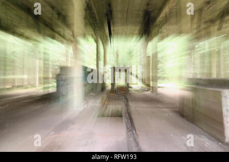 Ehemalige der Zinnmine abd Krieg Gefangenenlager Rolava - Sauersack, Erzgebirge, Tschechien Stockfoto