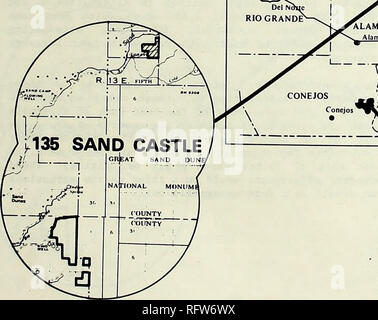 . Canon Stadtteil Wüste Planung Änderungsantrag. Wildnis; Landnutzung. Uache SAGUACH Su^^ "ALAMOSA/'Alamosu ein CONEJOS Conejos. Bitte beachten Sie, dass diese Bilder sind von der gescannten Seite Bilder, die digital für die Lesbarkeit verbessert haben mögen - Färbung und Aussehen dieser Abbildungen können nicht perfekt dem Original ähneln. extrahiert. In den Vereinigten Staaten. Büro des Land-Managements. Denver, Colo: US Abt. der Innenraum, Büro des Land-Managements Stockfoto