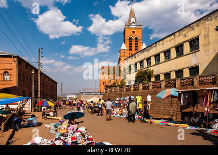 Markt in Antsirabe, Vakinancaratra Region, Madagaskar, Afrika Stockfoto