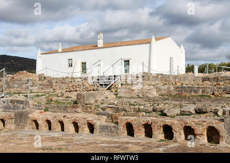 Römische Ruinen von Milreu in der Nähe von Faro in Portugal Stockfoto