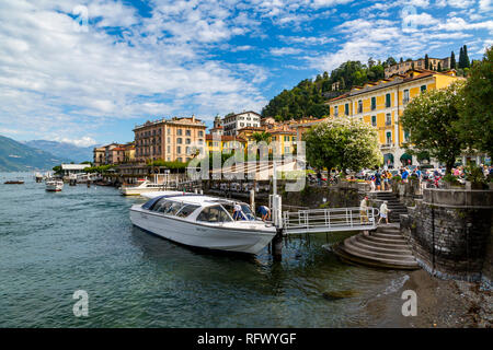 Blick auf den Comer See und Bellagio, Provinz Como, Comer See, Lombardei, Italienische Seen, Italien, Europa Stockfoto