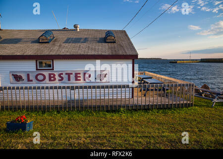 Ein Fischrestaurant im Hafen von Summerside, Prince Edward Island, Kanada Stockfoto