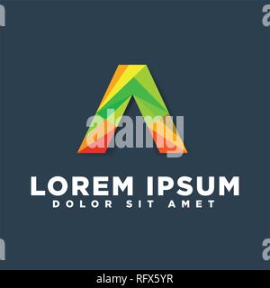 Erste A, Aa logo template Vector Illustration Element isoliert-Vektor Stock Vektor