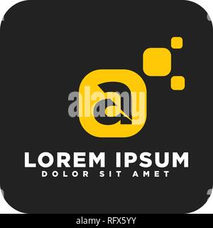 Erste A, Aa logo template Vector Illustration Element isoliert-Vektor Stock Vektor