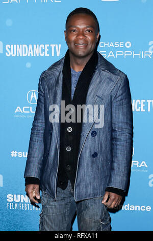 David Oyelowo Teilnahme an der 'Nach der Hochzeit' Premiere während der 2019 Sundance Film Festival in Eccles Center Theater am Januar 24, 2019 in Park City, Utah. Stockfoto