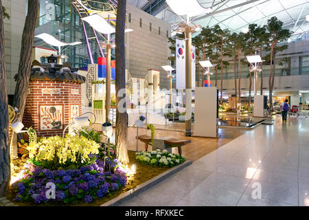 INCHEON, Südkorea - ca. Mai 2017: in Incheon International Airport. Stockfoto