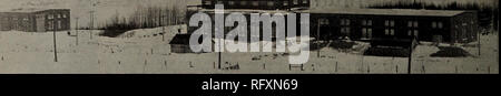 . Kanadische Forstindustrie Juli-Dezember 1922. Holzschlag; Wälder und Forstwirtschaft; Wald; Wald - zellstoffindustrie; Holz verarbeitenden Industrien. 50 KANADA LUMBERMAN  1. Neue Croundwood Zellstoffwerk in der Nähe von Kirkland Lake Startet die neue, 40 Tonnen Holzschliff Mühle der Timiskaming Zellstoff &Amp; Papier Company, Limited, die an der Spitze des Sees ist Timiskaming etwa auf halbem Weg zwischen der Haileybury und New Liskeard, Ontario, und wird durch die timiskaming serviert &Amp; Northern Railway, vor kurzem begann. Die Lage der Anlage, die die Versorgung eines Jahres von industrieholz zur Hand hat, Genehmigungen von 1 Stockfoto