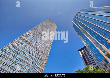 Boston, MA, USA - Oktober 29, 2018: Boston Downtown Straßen in der Nähe von Landmark Prudential Tower Stockfoto