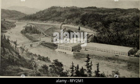 . Kanadische Forstindustrie Januar-Juni 1912. Holzschlag; Wälder und Forstwirtschaft; Wald; Wald - zellstoffindustrie; Holz verarbeitenden Industrien. 32 KANADA LUMBERMAN UND SCHREINER Eine weitere Zellstofffabrik Abgeschlossen in Quebec Ost Kanada Macht und Zellstoff Company, Limited, jetzt Hochwertige Brei bei Murray Bay - interessante Features der neuen Anlage Montreal, 6. Juni, 1912; (Besondere Korrespondenz der Kanada Lumberman). - Die Fertigstellung der Mühle der Osten Kanada Power Pulp Company, Limited, an Nairns Malbaic fällt, auf dem Fluss, in der Nähe von Murray zahlen, anderes Fügt viele neue Pflanzen vor kurzem die wichtigsten Stockfoto