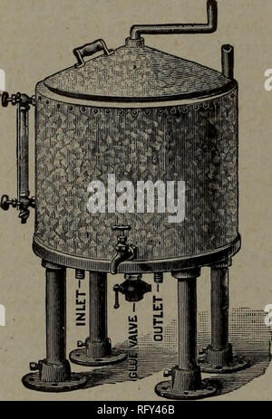 . Kanadische Forstindustrie 1903. Holzschlag; Wälder und Forstwirtschaft; Wald; Wald - zellstoffindustrie; Holz verarbeitenden Industrien. Wasserversorgung - Cu * Nr. 2. Nr. 61 Kessel. Mit schweren verzinktem Eisen Deckel, ausgestattet mit Leim Rührer.. Bitte beachten Sie, dass diese Bilder sind von der gescannten Seite Bilder, die digital für die Lesbarkeit verbessert haben mögen - Färbung und Aussehen dieser Abbildungen können nicht perfekt dem Original ähneln. extrahiert. Don Mills, Ontario: southam Business Publikationen Stockfoto