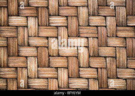 Der braune Farbe aus Holz weben Textur Hintergrund zugemacht Stockfoto