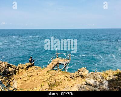 Pantai Timang Jogjakarta Insel Java Indonesien Stockfoto