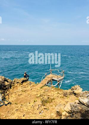 Pantai Timang Jogjakarta Insel Java Indonesien Stockfoto