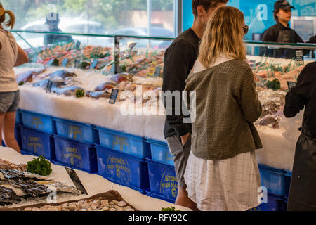 Sydney Fischhändler in Manly Beach, Sydney, Australien Stockfoto