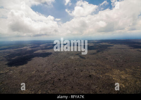 Bird view Bild anzeigen Big Island, Hawaii, an der Volcano National Park nach dem Vulkan Unterbrechung von 2018 Stockfoto