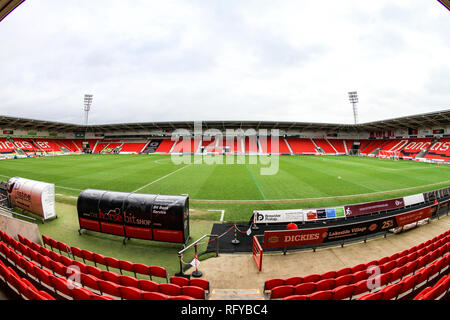 26. Januar 2019, Keepmoat Stadion, Doncaster, England; die Emirate FA Cup, 4.Runde, Doncaster Rovers vs Oldham Athletic; Keepmoat Stadion, Heimat von Doncaster Rovers FC Credit: John Hobson/News Bilder der Englischen Football League Bilder unterliegen DataCo Lizenz Stockfoto