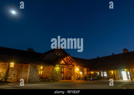 Nacht der Grand Canyon Lodge North Rim, Grand Canyon National Park, Arizona, United States. Stockfoto