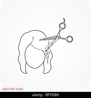 Friseur Symbol vektor Symbol für Design Stock Vektor