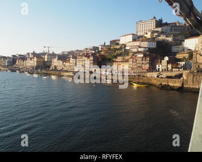 Anzeigen von Ribeira Viertel von Ponte Louis ICH - Porto - Portugal Stockfoto