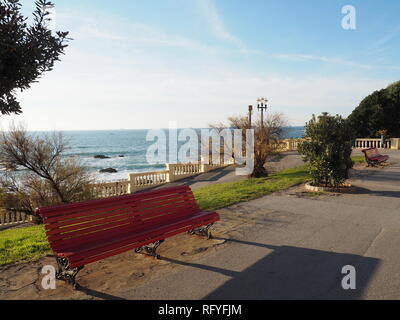 Red Bank am Meer - Porto - Portugal Stockfoto