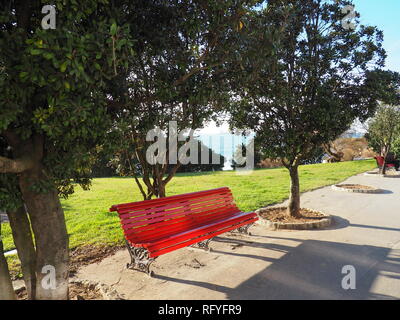 Red Bank am Meer - Porto - Portugal Stockfoto