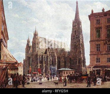 Blick auf den Stephansdom, aus der Stock-im-Eisen, 1832 von Rudolf von Alt St. Stephansdom, Wien Stockfoto