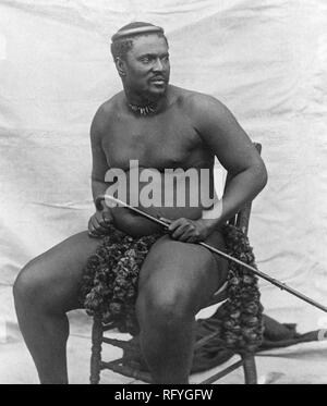 Prinz Ndabuko kaMpande (jüngerer Bruder von König Cetshwayo kaMpande, der von 1873 bis 1879 König des Königreichs Zulu war und während des Anglo-Zulu-Krieges von 1879 dessen Anführer war) Stockfoto