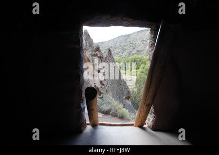 In Cliff dwellings im Bandelier National Monument II. Stockfoto