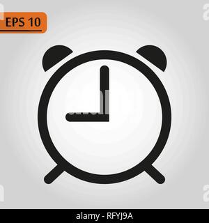 Symbol Wecker auf weißem Hintergrund simple line Outline style Wecker Klingelsymbol modernes Design isoliert Stock Vektor