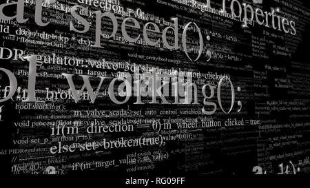 Software Source Code. Schichten von Programmcode Stockfotografie - Alamy