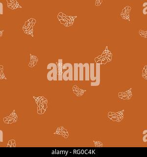 Menschliche Gehirn. Abstrakte menschliche Gehirn für die dekorative Gestaltung. Gehirn Symbol Cartoon. Abstrakte menschliche Gehirn Hintergrund Design. Nahtlose Muster. Stock Vektor