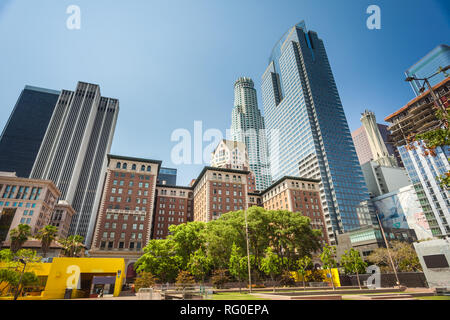 Pershing Square in der Innenstadt von Los Angeles, Kalifornien Stockfoto