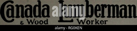 . Kanadische Forstindustrie Januar-Juni 1917. Holzschlag; Wälder und Forstwirtschaft; Wald; Wald - zellstoffindustrie; Holz verarbeitenden Industrien. Januar 15, 1917. Am 1. und 15. jedes Monats von Hugh G. MACLEAN, BEGRENZT, Verleger HUGH C. MacLEAN, Winnipeg, Präsident ausgestellt. THOS. S. JUNGE, Toronto, General Manager. Büros und Niederlassungen: TORONTO - Telefon A. 2700 - - 347 Adelaide Street West Vancouver - Telefon Seymour 2013 - Winde Gebäude MONTREAL - Telefon Haupt 2299 - - 119 Board of Trade WINNIPEG - Telefon Garry856 - Kommerzielle Reisende 'Bldg. NEW YORK - Tel. 3108 Beekm Stockfoto