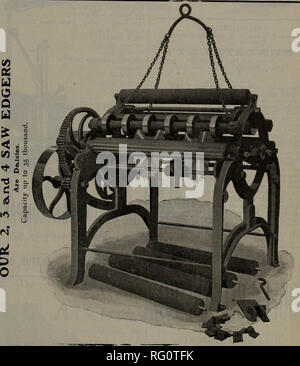 . Kanadische Forstindustrie 1903. Holzschlag; Wälder und Forstwirtschaft; Wald; Wald - zellstoffindustrie; Holz verarbeitenden Industrien. New Richmond, Wis., 17. März 1903. Hanchett Haltekante arbeitet, Big Rapids, Mich: Meine Herren, nehmen âI greaÂ" Vergnügen in empfehlen - n eine Säge Teekocher und Expert band Double schneiden Bands, und haben die verschiedenen Sicken jetzt auf der Mar- ket. aud die Han-chett besser als alle anderen für kreisförmige oder Band. Mit freundlichen Grüßen, M. E. Allen. Herr Allen ist mit Wil - niedrige River Lumber co.at ein Gehalt von | io am Tag. Die begleitenden Schnitt stellt unsere Spreizen und Vorschäler für Cir Stockfoto