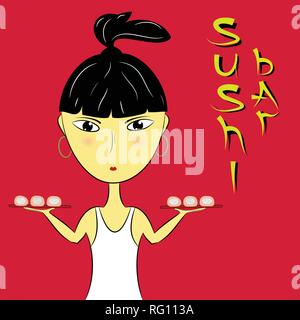 Sushi bar Poster Stock Vektor