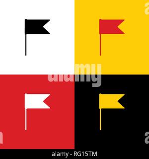 Flagge zeichen Abbildung. Vektor. Symbole der deutschen Flagge auf entsprechenden Farben als Hintergrund. Stock Vektor