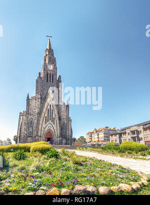 Canela Stein (Kathedrale Unserer Lieben Frau von Lourdes Kirche) - Canela, Rio Grande do Sul, Brasilien Stockfoto