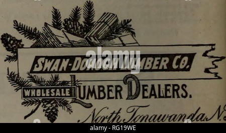 . Kanadische Forstindustrie 1899-1901. Holzschlag; Wälder und Forstwirtschaft; Wald; Wald - zellstoffindustrie; Holz verarbeitenden Industrien. Kanada Lumberman wöchentliche Ausgabe. Oktober 25, 1899 in den Vereinigten Staaten. Es hat keine Tendenz zu niedrigeren Preisen von Bauholz wnhin wurde in der vergangenen Woche. An der großen Kiefer, die Zentren der Saison schnitt der Mühlen praktisch wurde entsorgt, und die Aktie über dem Winter zu erfolgen wird vor allem, dass die Mühlen gehalten ist wegen der hohen Frachten werden. Der Osten ist noch Kaufen schnittholz Liberal, und die Großhändler in Albany, Buffalo, Tonawanda und oth Stockfoto