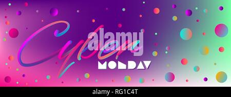 Helle-Fahne für Cyber Montag oder keine Verkäufe und Ermäßigungen, trendige gradient Blending vector Template Stock Vektor