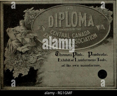 . Kanadische Forstindustrie 1903. Holzschlag; Wälder und Forstwirtschaft; Wald; Wald - zellstoffindustrie; Holz verarbeitenden Industrien. Beschreibung Liefert, einschließlich Treibriemen, Babbit durchgeführt auf Lager. Fabriken in Montreal, Toronto, und ST. fOHN, ANMERKUNG J* Rundschreiben, ANNU UND FRÄSEN SÄGEN EINE SPEZIALITÄT Korrespondenz gebeten. Reis., Zubehör LEWIS St Sohn begrenzt Holzfäller s A W S Kette Stahl eine Peveys Boot Calks Schrauben Eisen X Hecht Pole Bauholz führt Dateien Pferd Schuhe E S kann nicht Haken Holz Griffe R O P E TORONTO Schreiben für Preise. Rosa schwerfälligen Werkzeuge, welche die Standard Tools in Everu Provinz ot das Dominion, * & g Stockfoto
