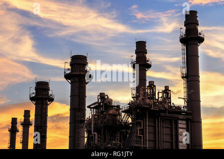 Gas kombinieren elektrische Kraftwerk Stockfoto