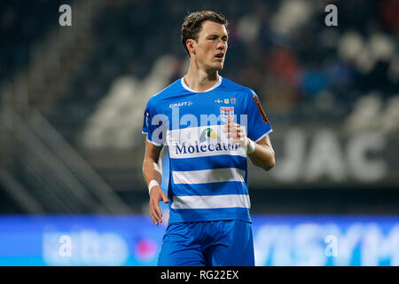 ALMELO, 26-01-2019, Polman Stadion, Saison 2018 / 2019, der niederländischen Eredivisie, PEC Zwolle Spieler Thomas Lam während des Spiels Heracles Almelo-PEC Zwolle. Stockfoto