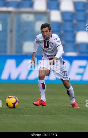 Darijo Srna (Cagliari) während Erie der Italienischen eine "Übereinstimmung zwischen Sassuolo 3-0 Cagliari bei Mapei Stadium am Januar 26, 2019 in Reggio Emilia, Italien. Credit: Maurizio Borsari/LBA/Alamy leben Nachrichten Stockfoto