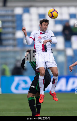 Darijo Srna (Cagliari) während Erie der Italienischen eine "Übereinstimmung zwischen Sassuolo 3-0 Cagliari bei Mapei Stadium am Januar 26, 2019 in Reggio Emilia, Italien. Credit: Maurizio Borsari/LBA/Alamy leben Nachrichten Stockfoto