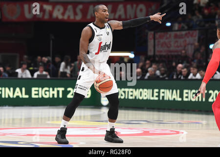 Foto Claudio Grassi - LaPresse 27 Maggio 2005 2019 Assago, Milano (Italia) Sport Warenkorb Serie A Postemobile Warenkorb 2018-2019 AX Armani Exchange Olimpia Milano - Segafredo Virtus Bologna Nella Foto: Tony Taylor (#7 Segafredo Virtus Bologna) Stockfoto