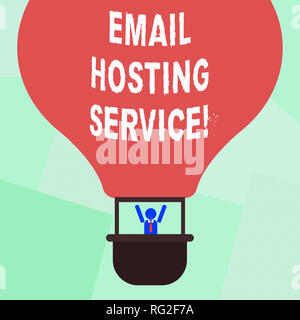 Konzeptionelle Hand schreiben angezeigt Email Hosting Service. Business foto Präsentation Internet Hosting Service, e-mail server Hu Analyse Dummy Stockfoto