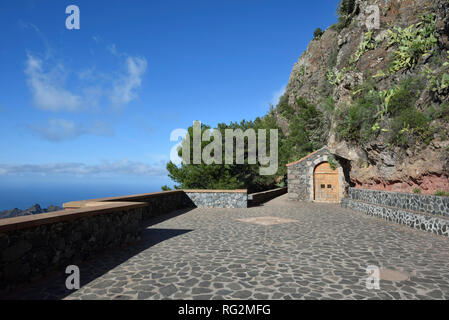 Plattform der Aussichtspunkt Mirador Ermita del Santo, Arure, La Gomera, Kanarische Inseln, Spanien Stockfoto