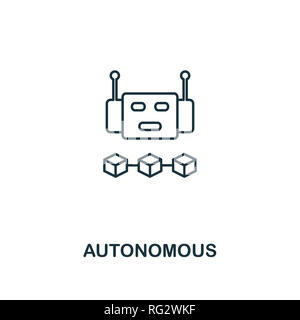 Autonome Umrisse Symbol. Thin Line Design von blockchain Sammlung. Kreative autonomen Symbol für Web Design, Anwendungen, Software, drucken. Stockfoto